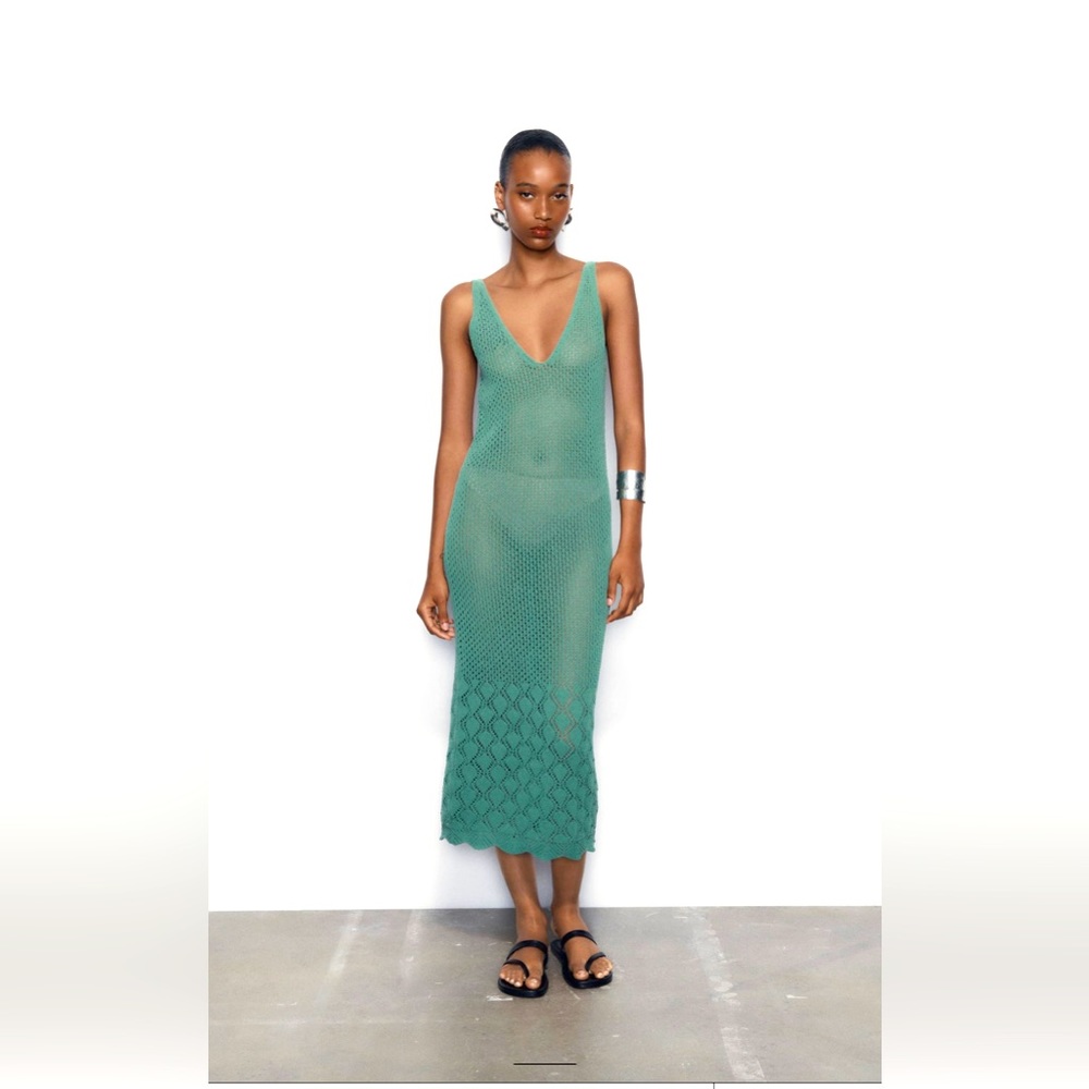 ZARA STRAPPY CHENILLE DRESS - Picture 1 of 5